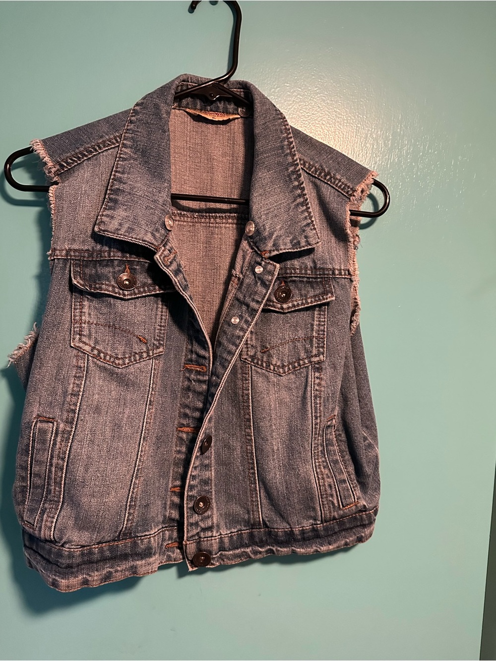 Highway Jeans Light Blue Denim sleeveless vest Jacket with HWY Tag